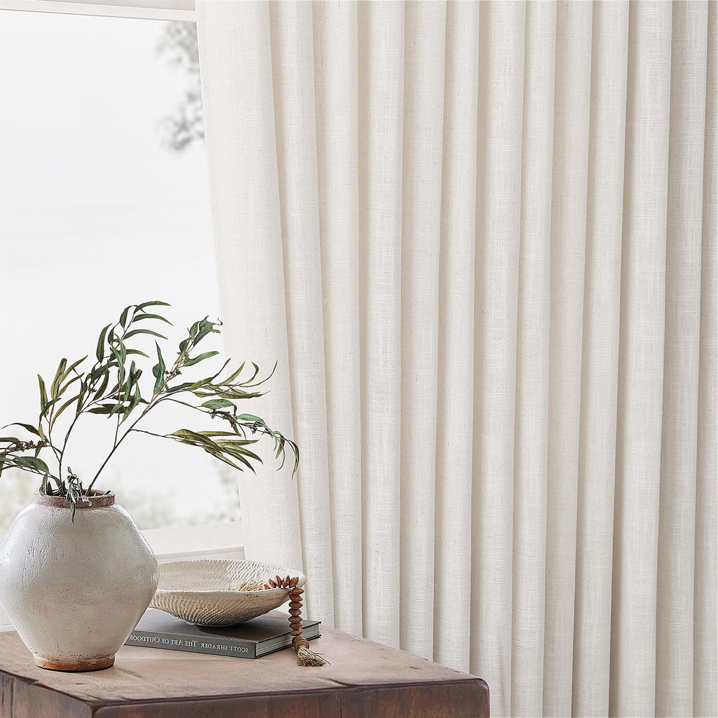 Natural Extra Wide Pinch Pleat 102 Inch Curtains C26347