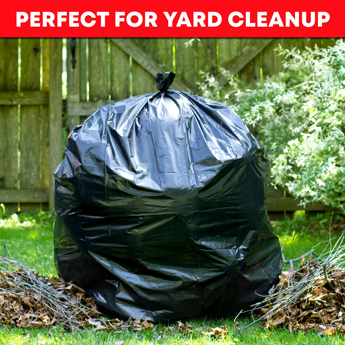 95-96 Gallon Black Heavy Duty Trash Bags with Ties U290