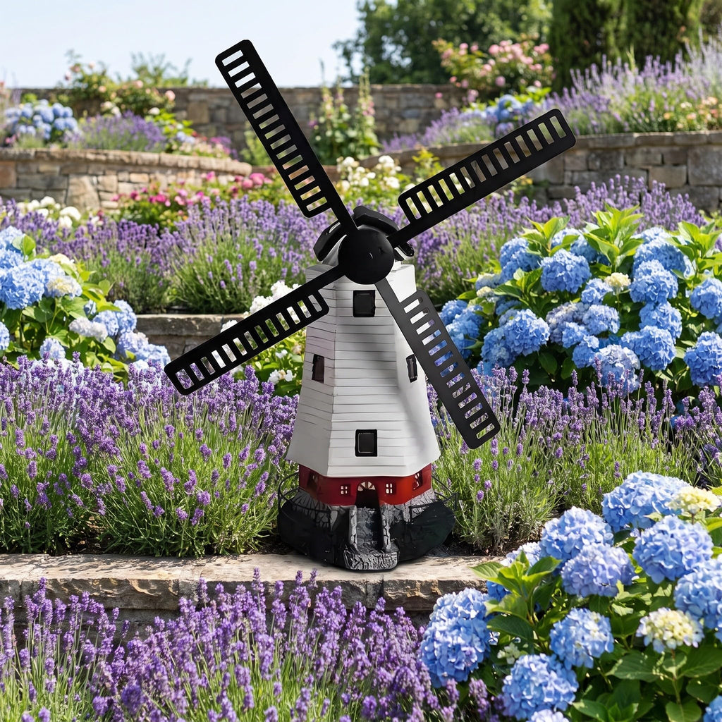 Solar Powered Rotating Lighthouse Garden Statue Light T71519