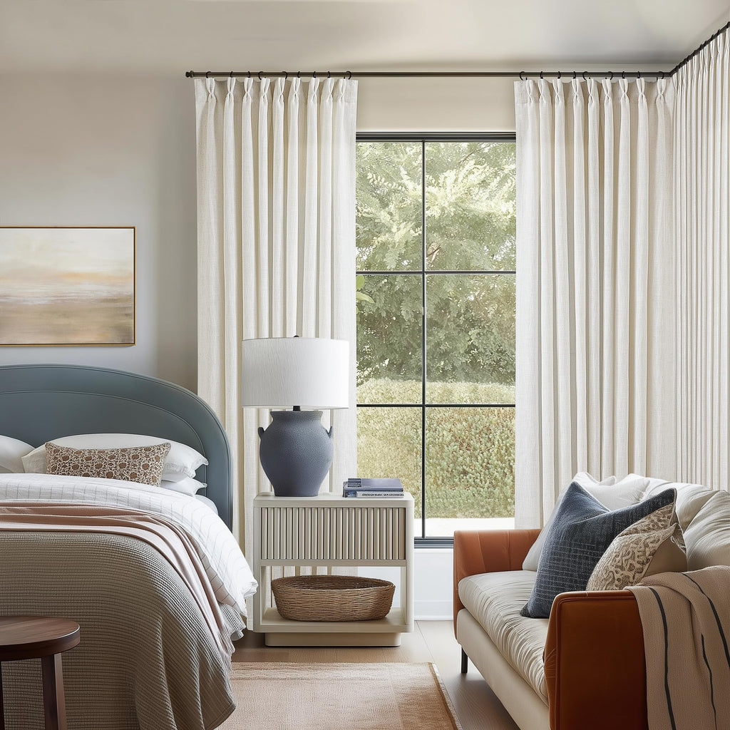 Natural Extra Wide Pinch Pleat 102 Inch Curtains C26347