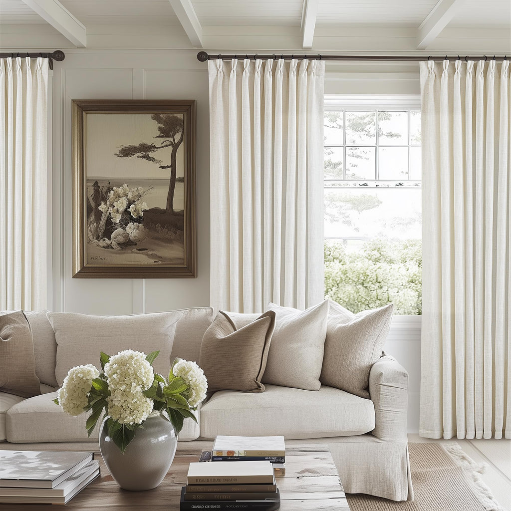 Natural Extra Wide Pinch Pleat 102 Inch Curtains C26347