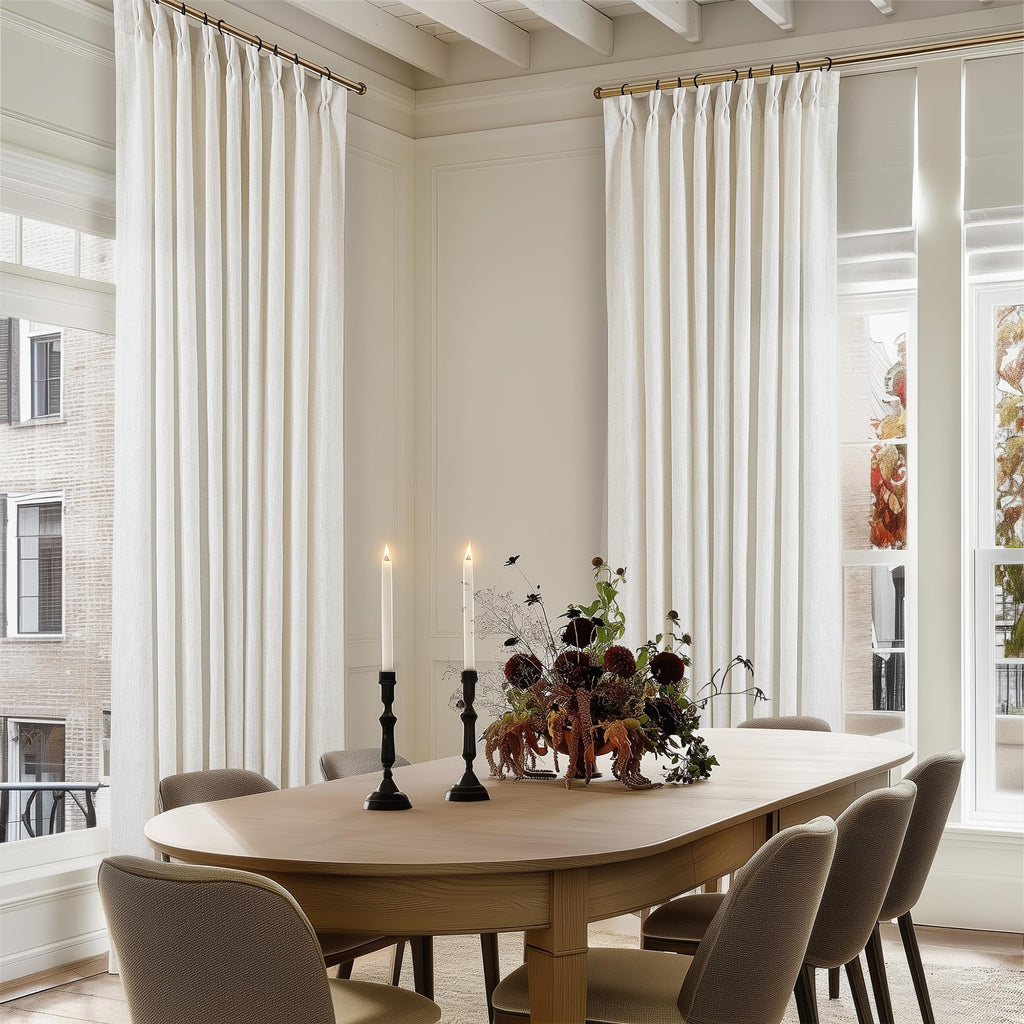 Natural Extra Wide Pinch Pleat 102 Inch Curtains C26347